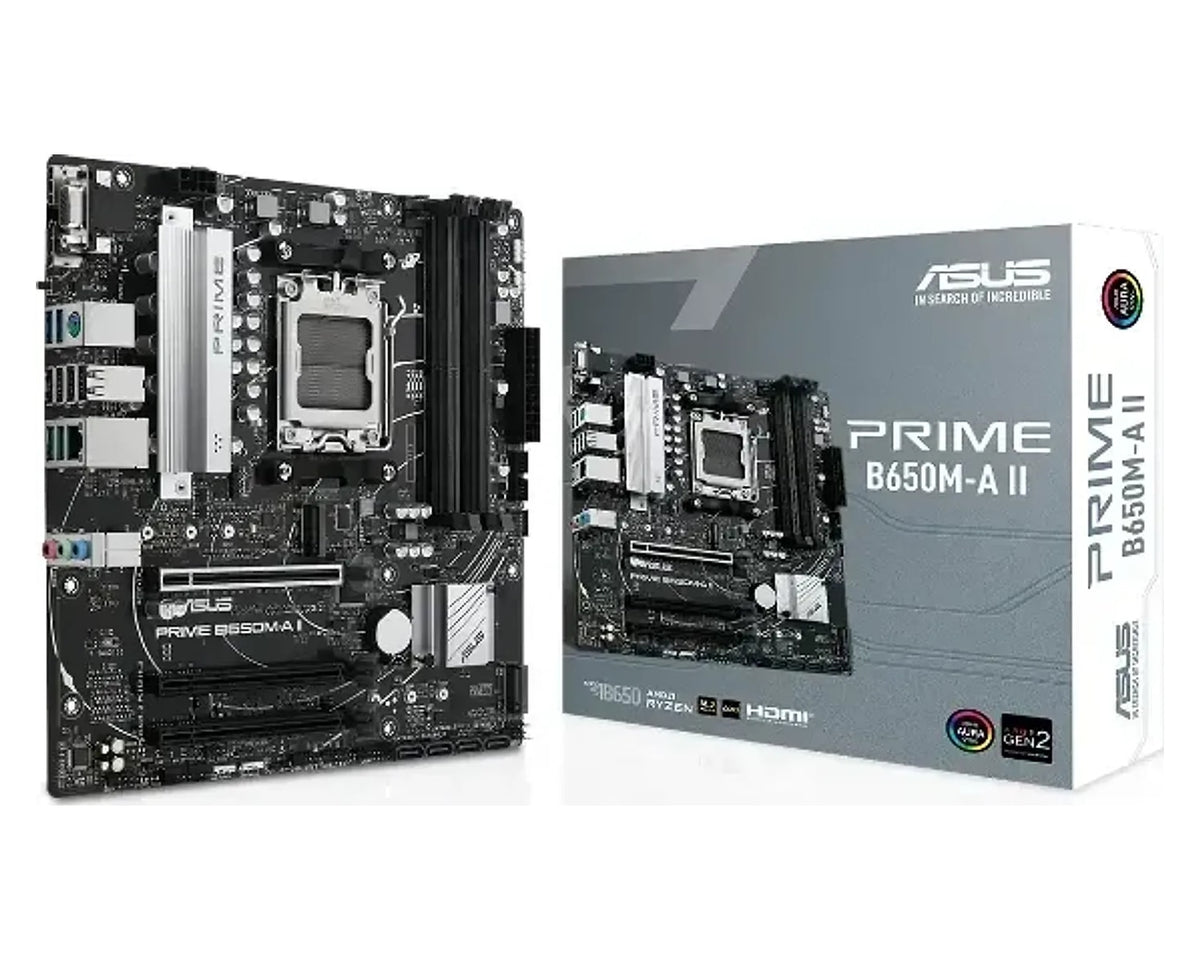 Placa Madre ASUS PRIME B650M-A II AM5 Micro-ATX DDR5 con M.2 PCIe 5.0 - foto 1
