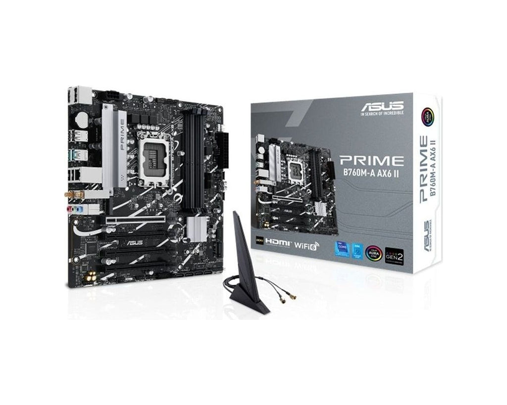 Placa Madre ASUS PRIME B760M-A AX6 II LGA1700 Micro-ATX DDR5 Wi-Fi 6 - foto 1