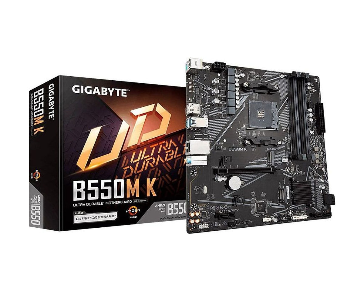 Placa Madre Gigabyte B550M K AM4 Micro-ATX DDR4 PCIe 4.0 - foto 1