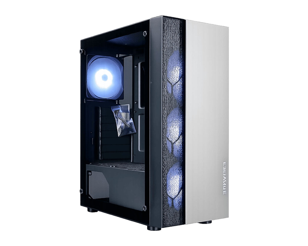 Gabinete Gamer ESGAMING F05T ATX con 4 Ventiladores RGB y Vidrio Templado, Negro - foto 1
