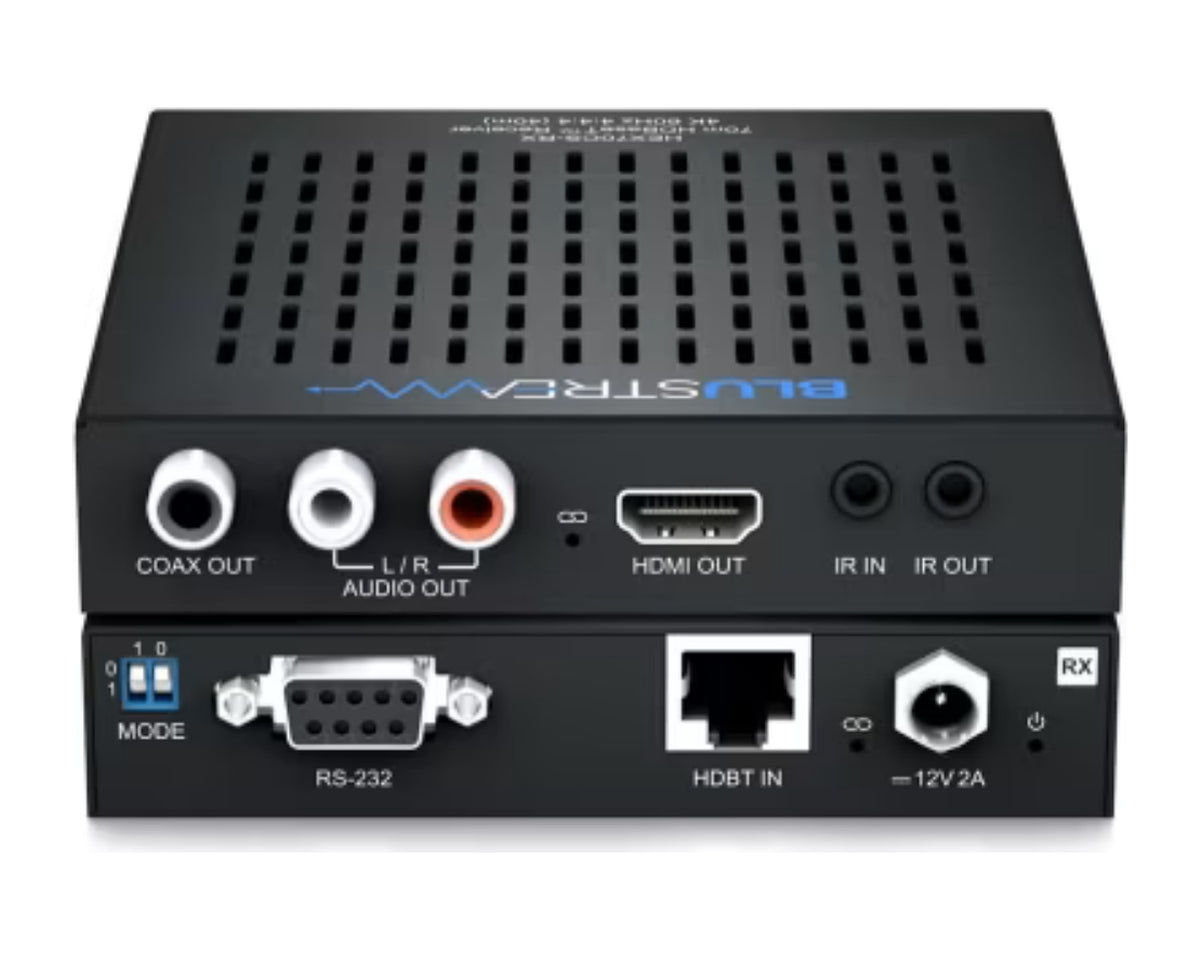 Receptor HDBaseT Blustream HEX70CS-RX 4K 60 Hz 4:4:4 HDR con Extracción de Audio (solo RX) - foto 1