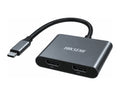 Adaptador Hiksemi USB-C a 2 DisplayPort 4K, 20 cm - foto 1