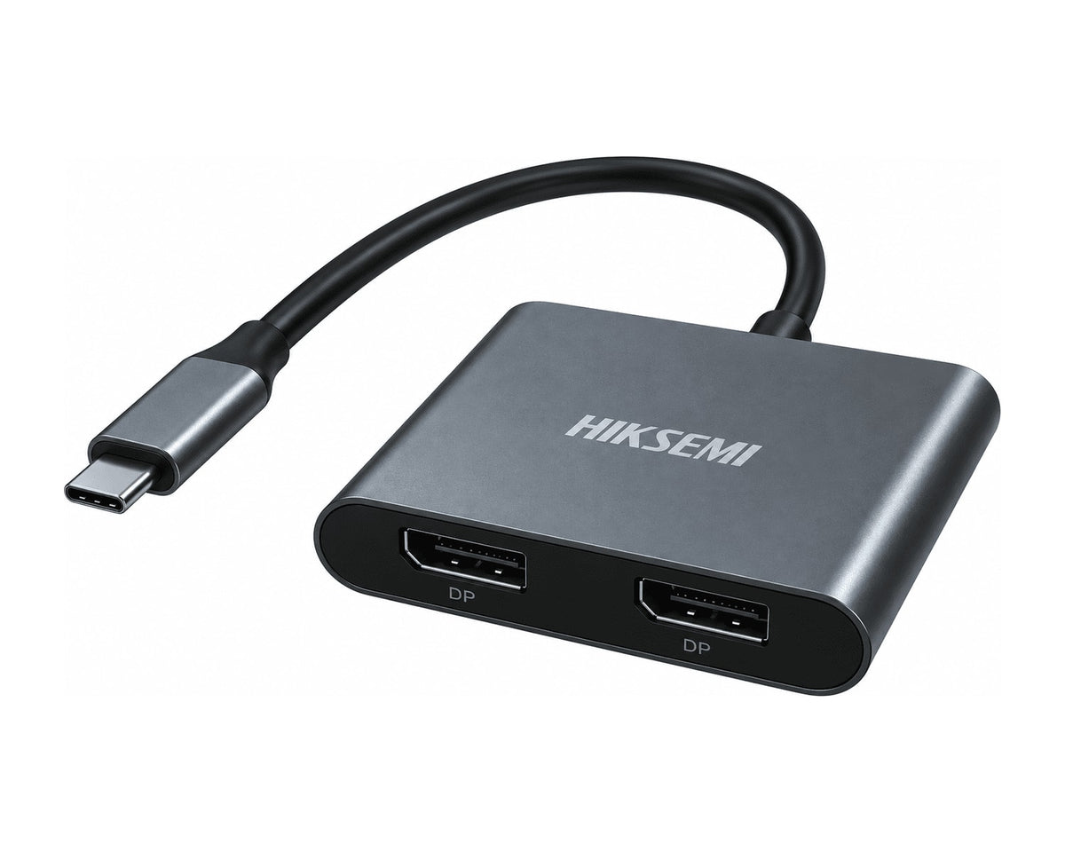 Adaptador Hiksemi USB-C a 2 DisplayPort 4K, 20 cm - foto 1