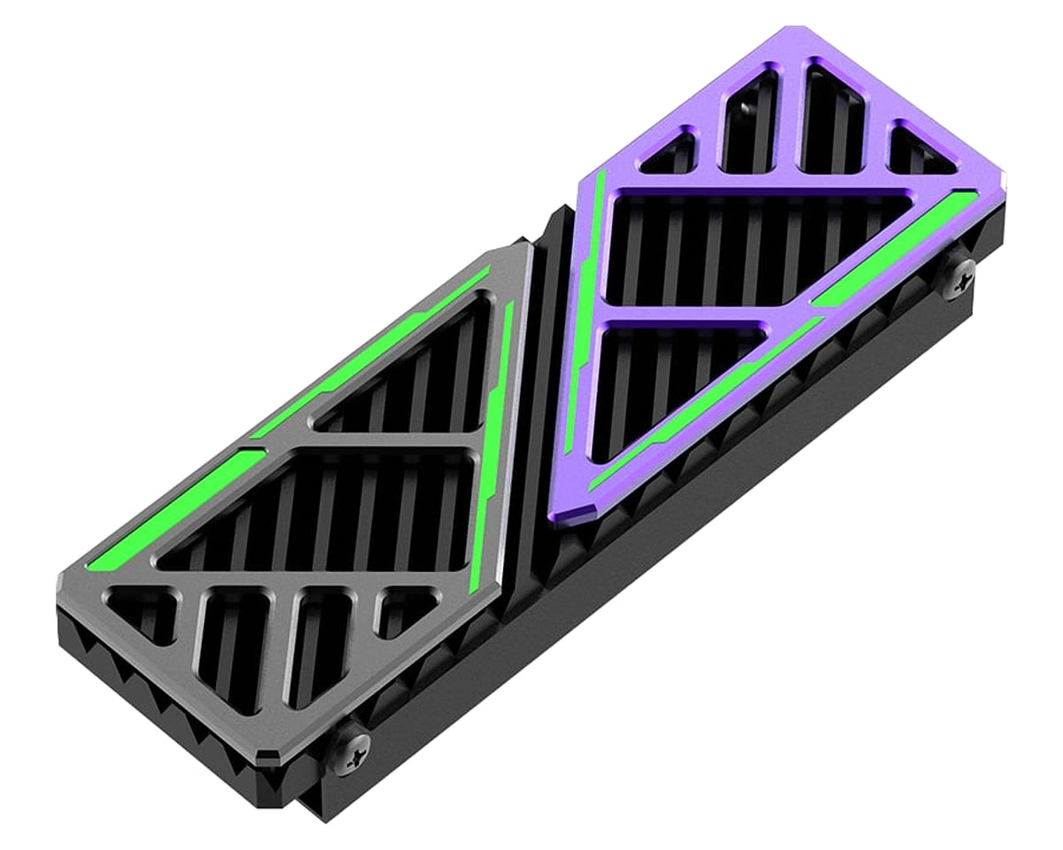 Disipador para SSD M.2 2280 Hiksemi MH1, Aluminio Negro y Morado - foto 1