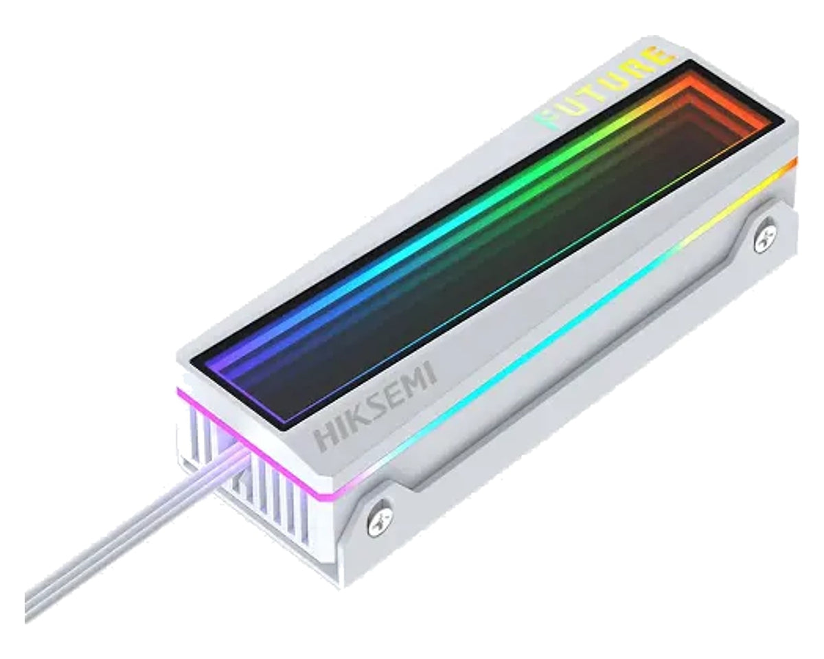 Disipador para SSD M.2 2280 Hiksemi MHR1 Blanco con Iluminación RGB - foto 1