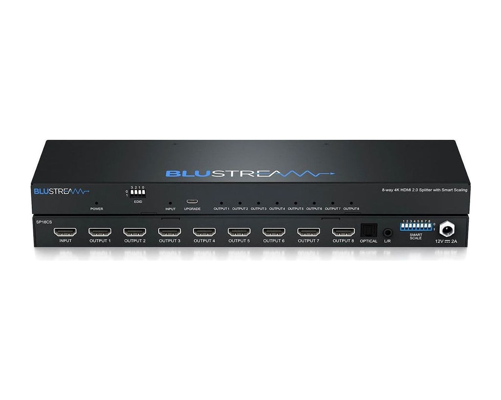 Splitter HDMI 2.0 4K 60 Hz 4:4:4 HDR Blustream SP18CS 1 Entrada a 8 Salidas con Extracción de Audio - foto 1