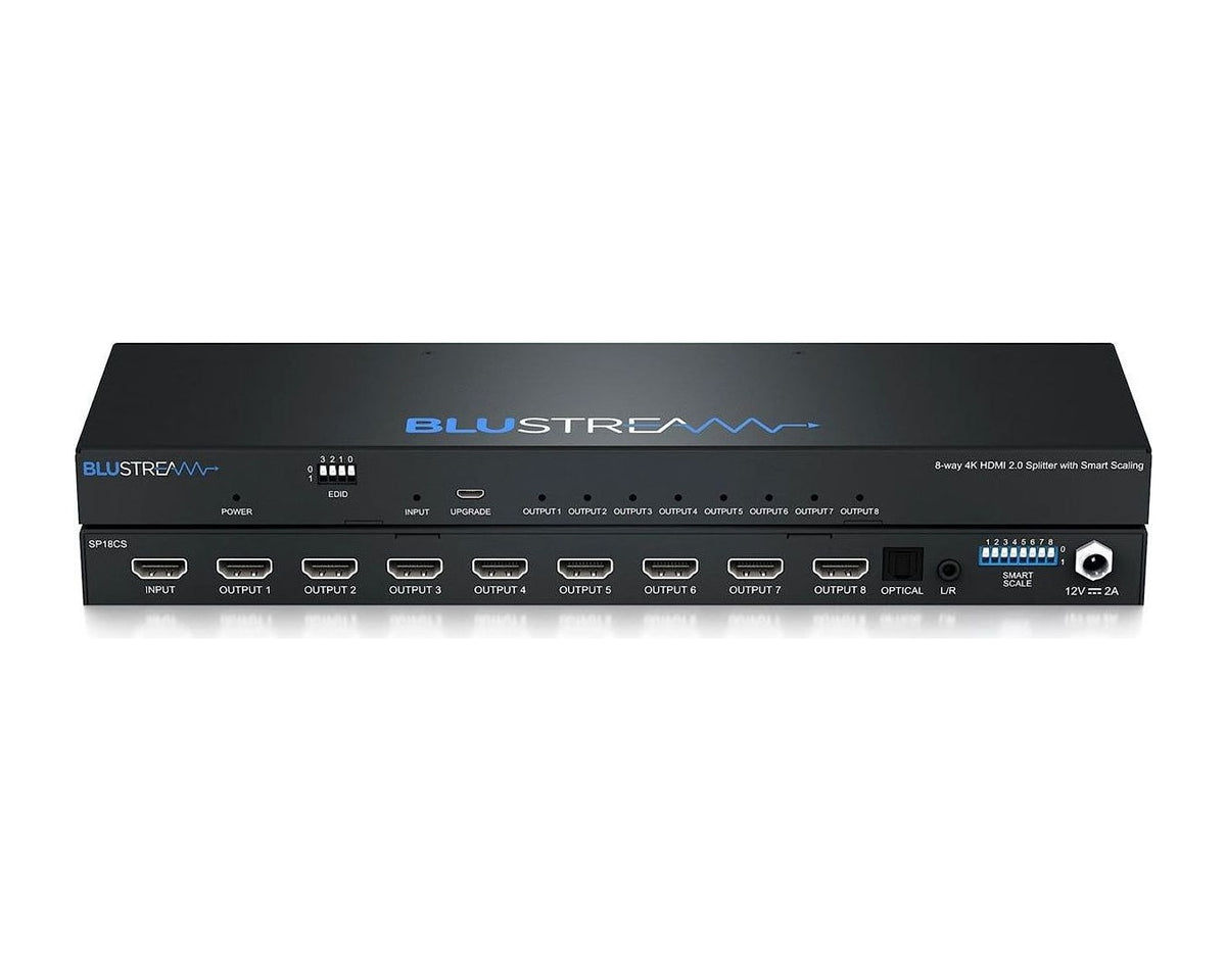Splitter HDMI 2.0 4K 60 Hz 4:4:4 HDR Blustream SP18CS 1 Entrada a 8 Salidas con Extracción de Audio - foto 1