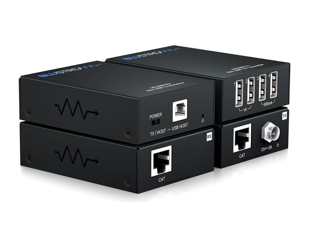 Kit Extensor USB 2.0 sobre Cable CAT Blustream UEX50B-KIT hasta 50 m con Hub de 4 Puertos (TX + RX) - foto 1