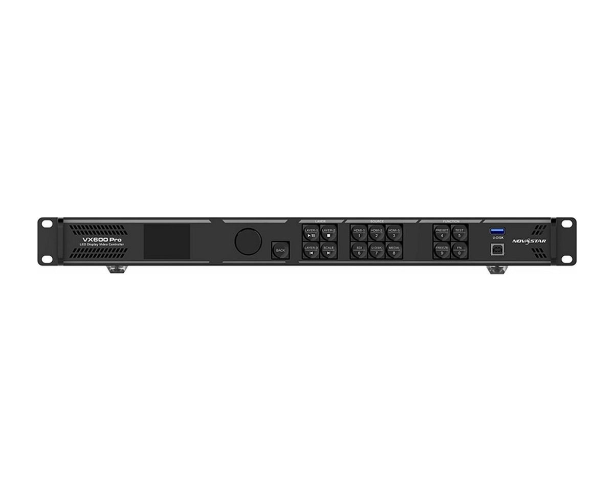 Controlador LED Todo en Uno Novastar VX600 Pro 4K 3,9 Millones de Píxeles 6 Puertos Ethernet
