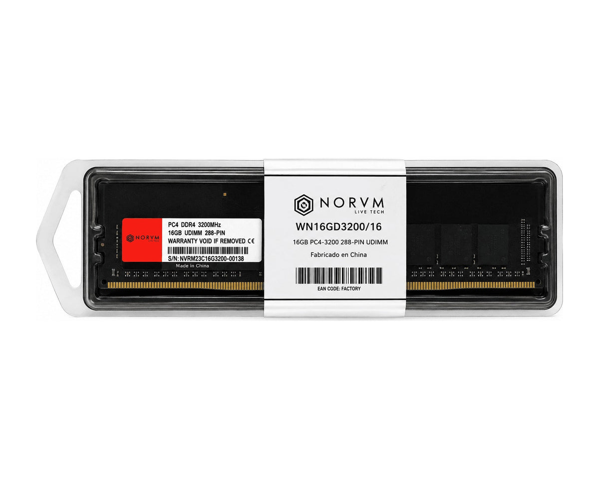 Memoria RAM NORVM 16GB DDR4 3200 MHz DIMM para PC de Escritorio - foto 1