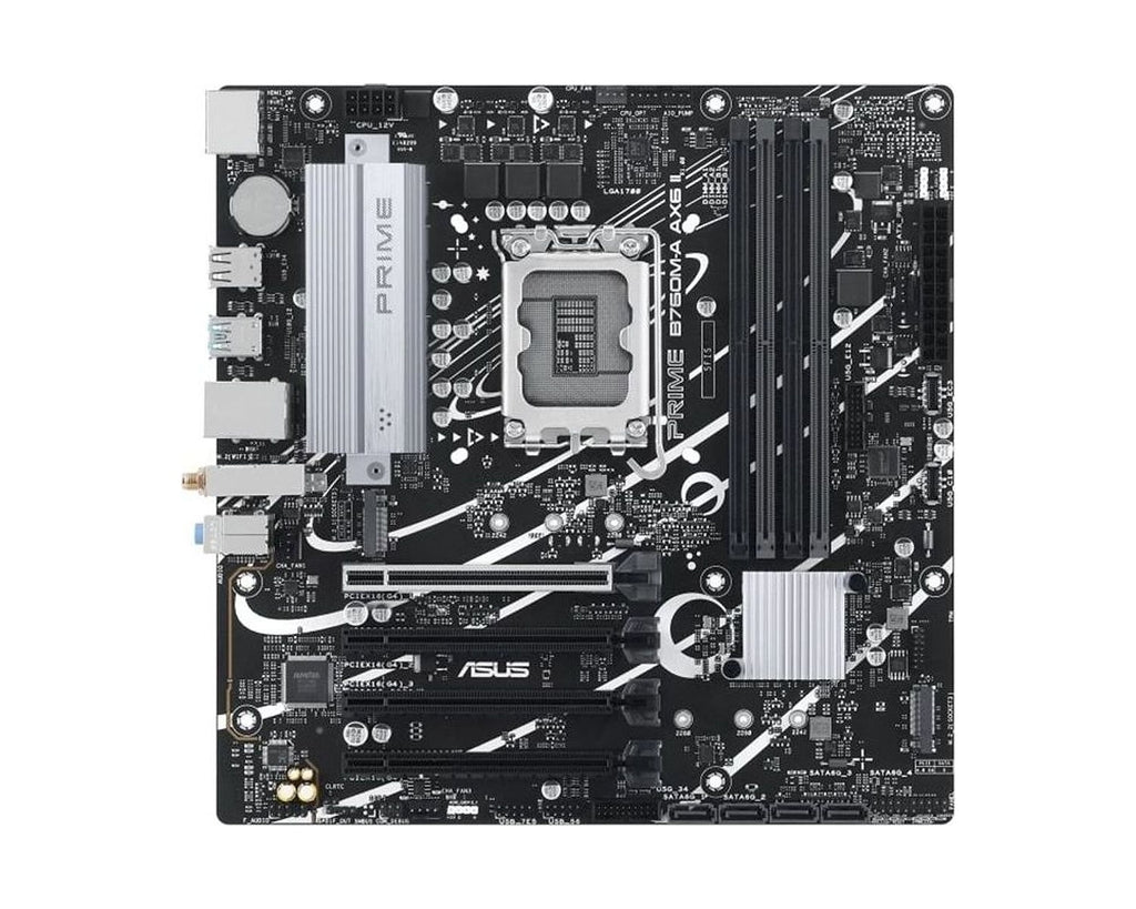 Placa Madre ASUS PRIME B760M-A AX6 II LGA1700 Micro-ATX DDR5 Wi-Fi 6 - foto 2
