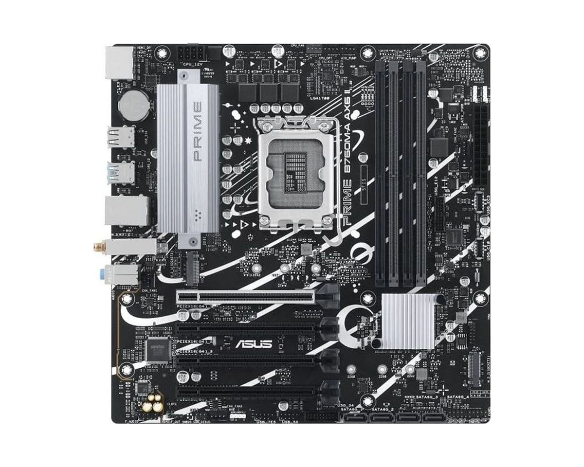 Placa Madre ASUS PRIME B760M-A AX6 II LGA1700 Micro-ATX DDR5 Wi-Fi 6 - foto 2