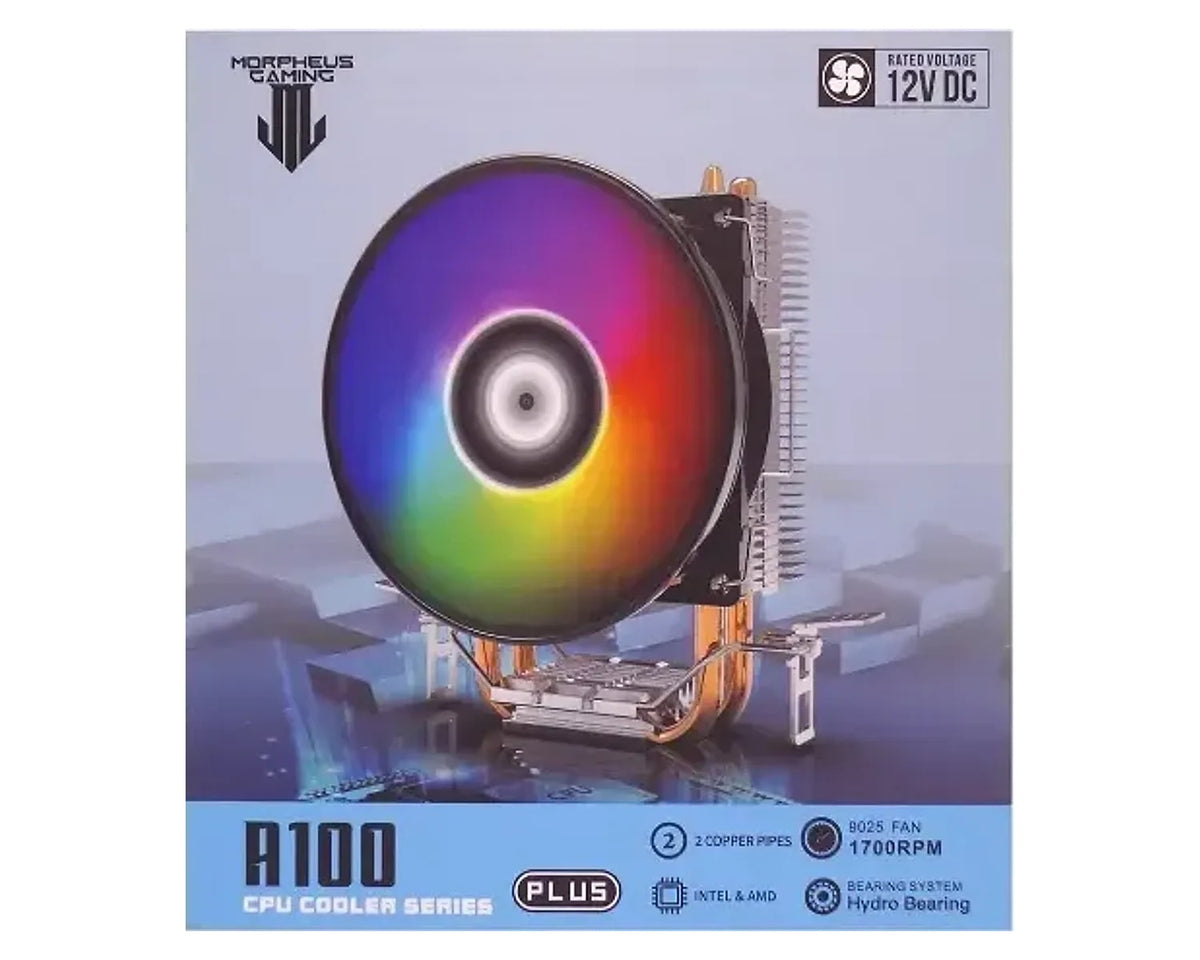 Disipador CPU Morpheus A100 ARGB de Torre, Intel y AMD (LGA1700/AM4) - foto 2
