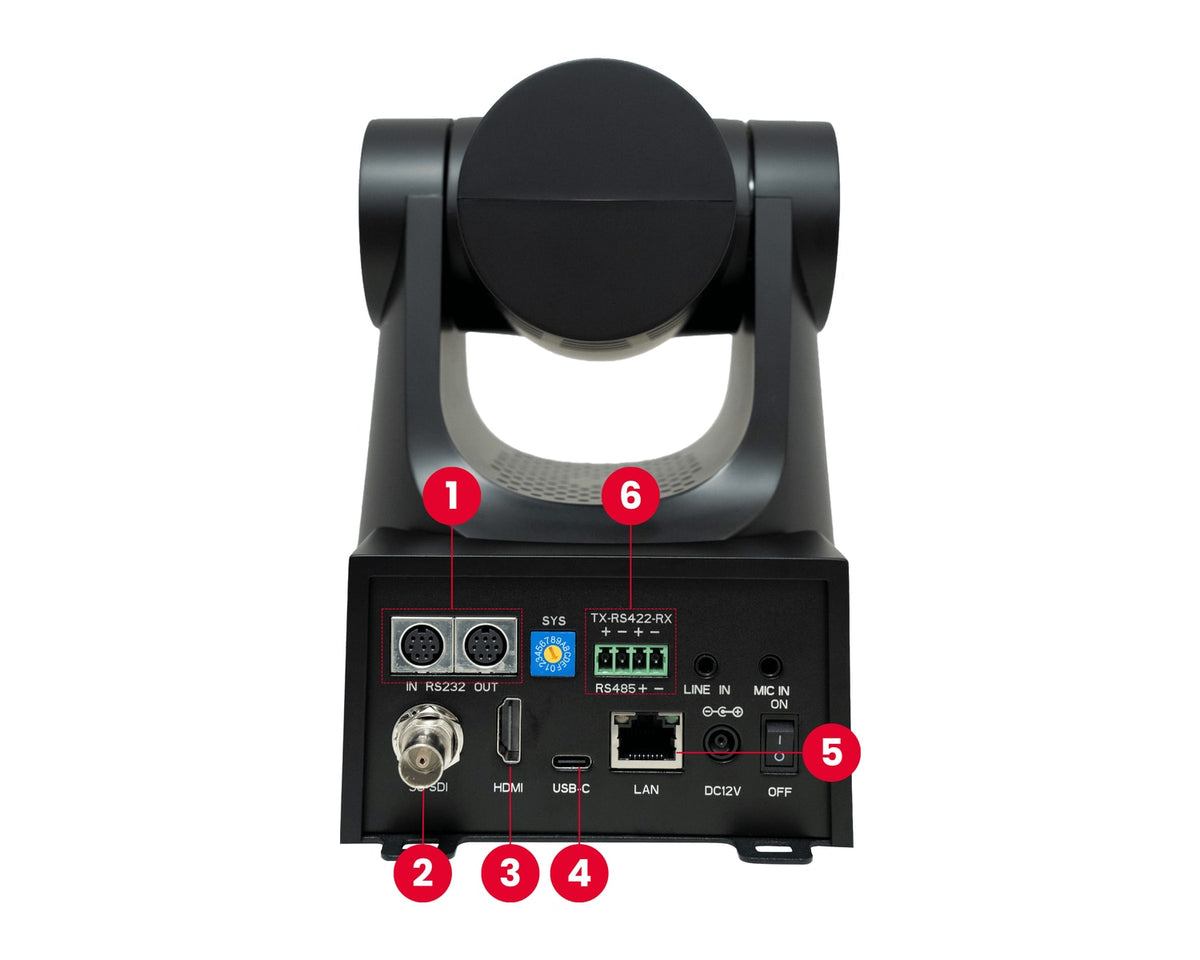Cámara PTZ 4K60 LAIA C-Pro Infinity 12X CPI-412/60 con IA, NDI|HX3, SRT, HDMI, 3G-SDI y USB-C - foto 2