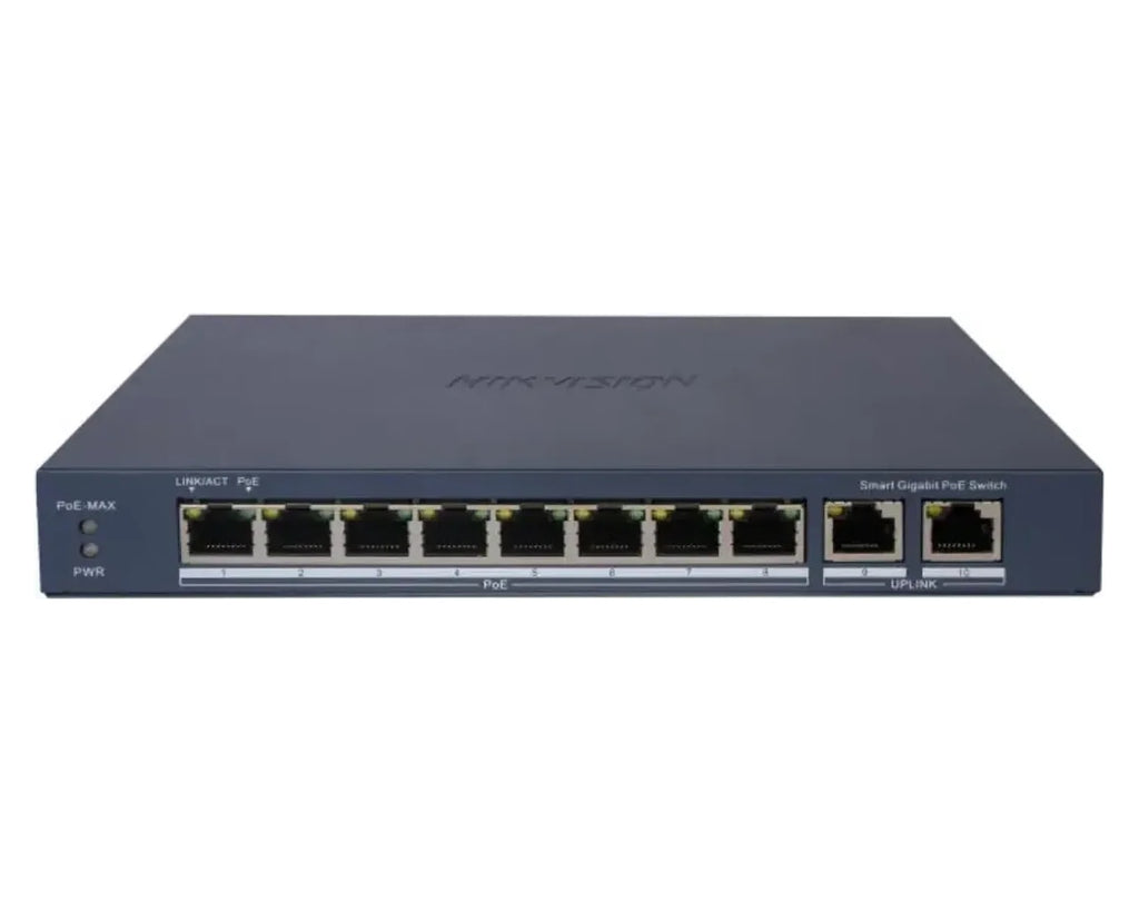 Switch PoE Administrable Hikvision DS-3E1510P-EI 8 Puertos PoE Gigabit 110W + 2 Uplink - foto 2