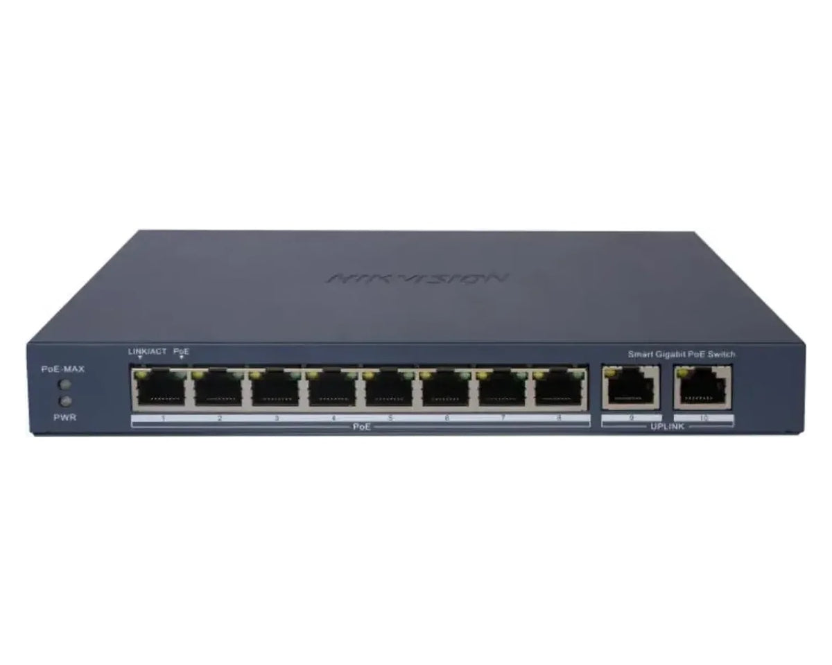 Switch PoE Administrable Hikvision DS-3E1510P-EI 8 Puertos PoE Gigabit 110W + 2 Uplink - foto 2
