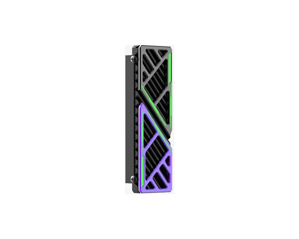 Disipador para SSD M.2 2280 Hiksemi MH1, Aluminio Negro y Morado - foto 2