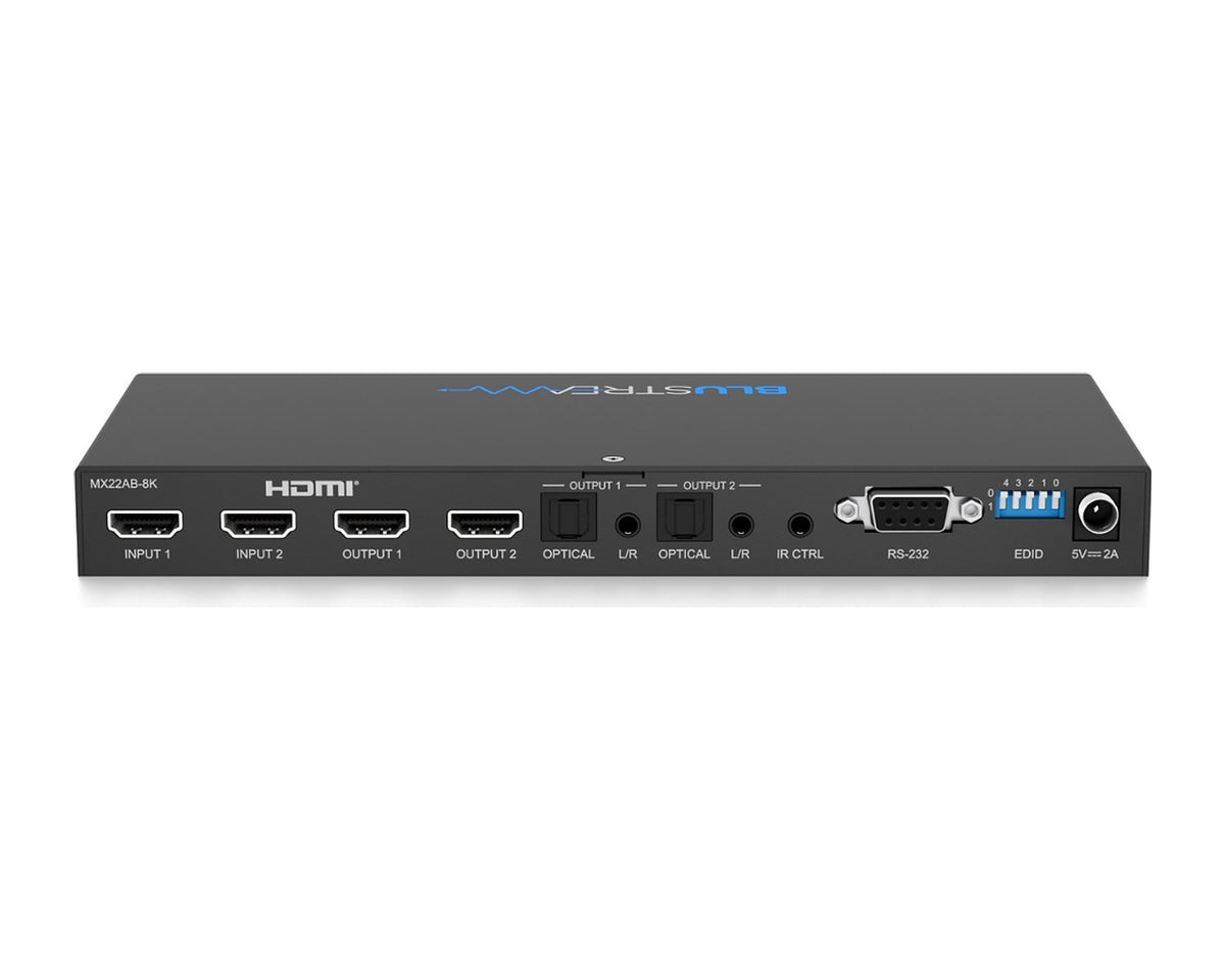 Matriz HDMI 2.1 8K 2x2 Blustream MX22AB-8K con Extracción de Audio y Gestión EDID - foto 2