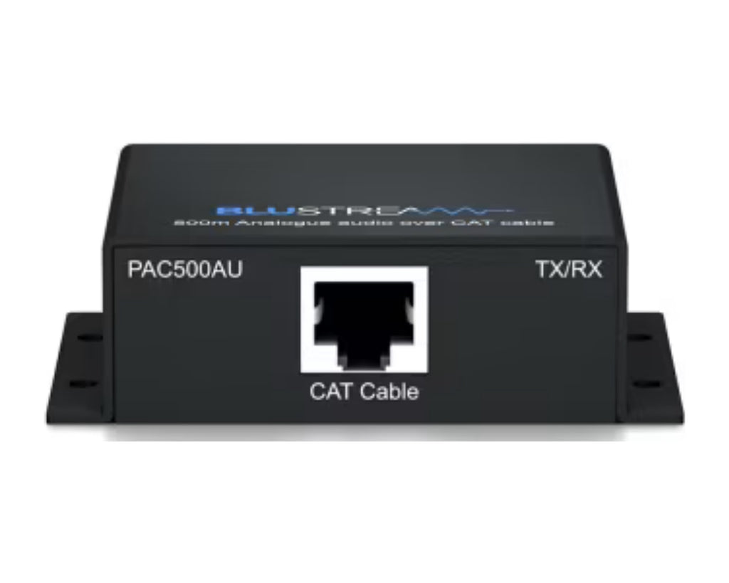 Kit Extensor Pasivo de Audio Analógico sobre Cable CAT Blustream PAC500AU hasta 500 m (TX + RX) - foto 2