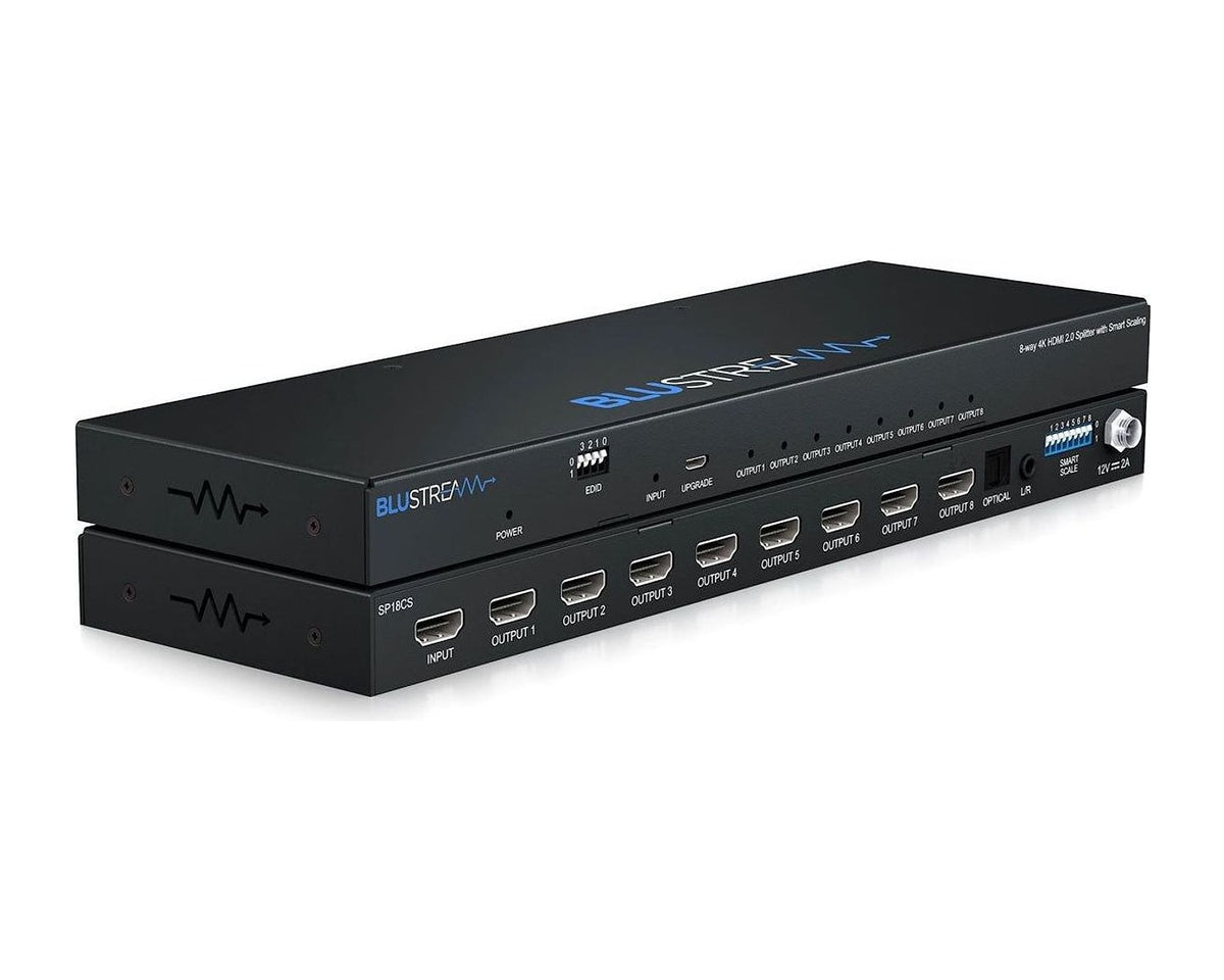 Splitter HDMI 2.0 4K 60 Hz 4:4:4 HDR Blustream SP18CS 1 Entrada a 8 Salidas con Extracción de Audio - foto 2