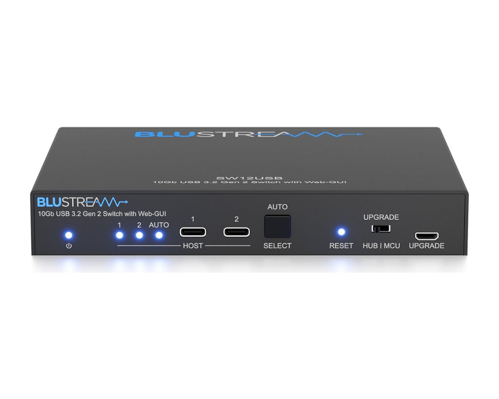 Switch USB 3.2 Gen 2 Blustream SW12USB 10 Gbps para 4 Periféricos y 2 Computadores USB-C con PoE+ - foto 2