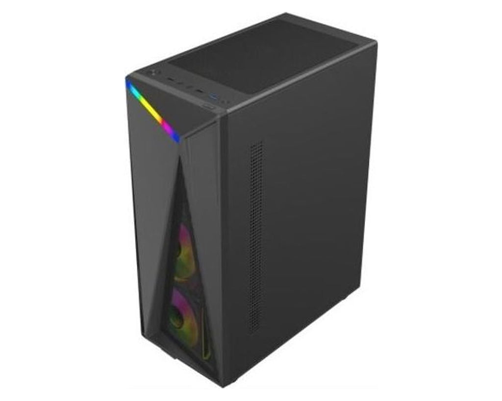 Gabinete Gamer ESGAMING U09 ATX con 4 Ventiladores ARGB y Vidrio Templado, Negro - foto 2