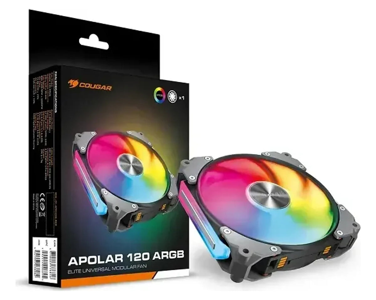 Ventilador 120mm Cougar Apolar ARGB Negro con Conexión Magnética - foto 3