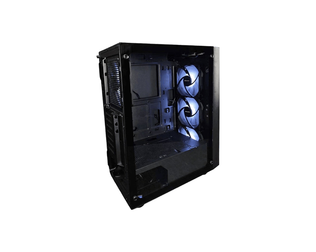Gabinete Gamer ESGAMING F05T ATX con 4 Ventiladores RGB y Vidrio Templado, Negro - foto 3