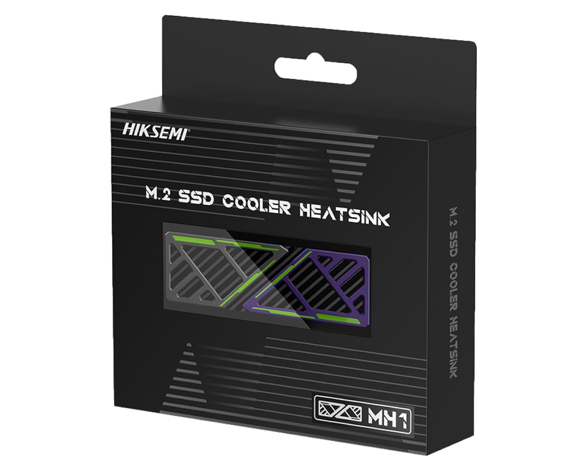 Disipador para SSD M.2 2280 Hiksemi MH1, Aluminio Negro y Morado - foto 3