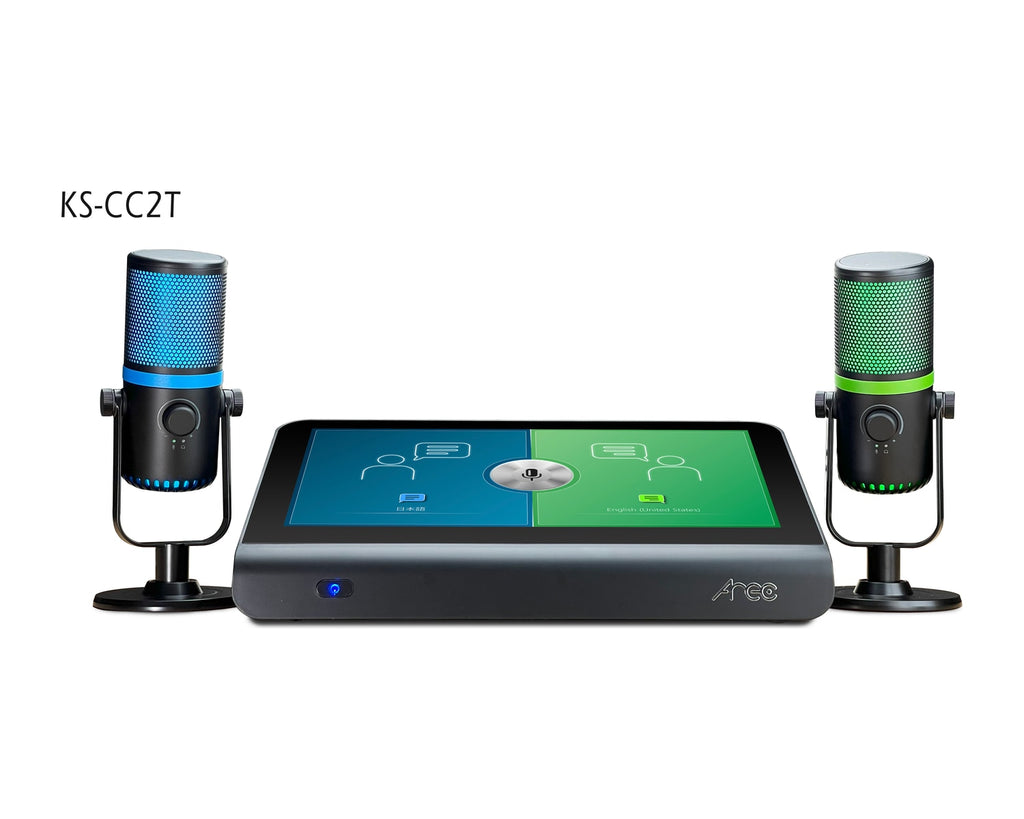 Traductor de Voz a Texto con IA AREC KS-CC2T con Pantalla Táctil 11,6" y 2 Micrófonos USB - foto 3
