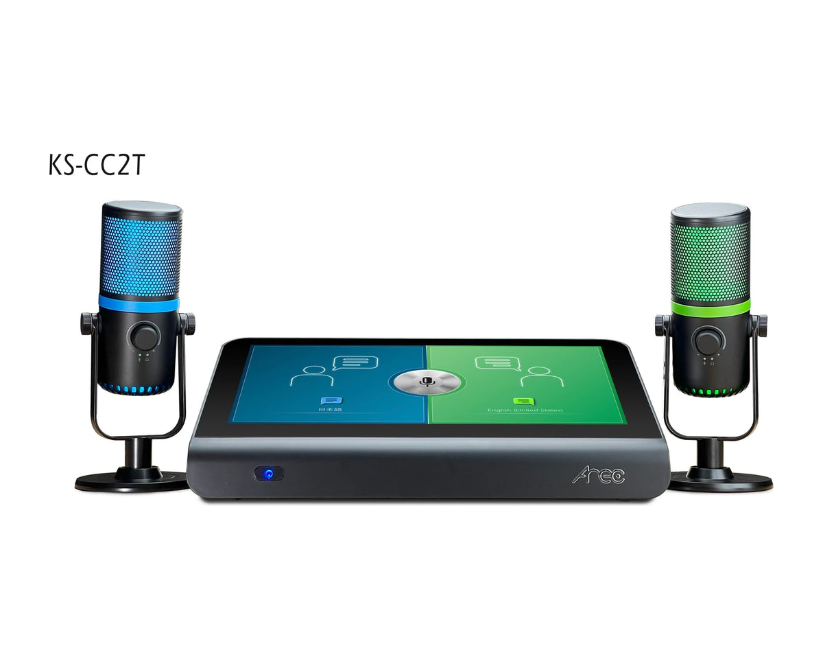 Traductor de Voz a Texto con IA AREC KS-CC2T con Pantalla Táctil 11,6" y 2 Micrófonos USB - foto 3