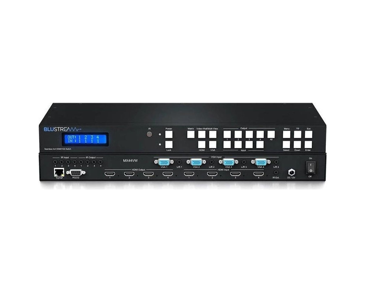Matriz 4x4 HDMI/VGA Blustream MX44VW con Modo Videowall 2x2 y Multiviewer (Salida 1080p) - foto 3