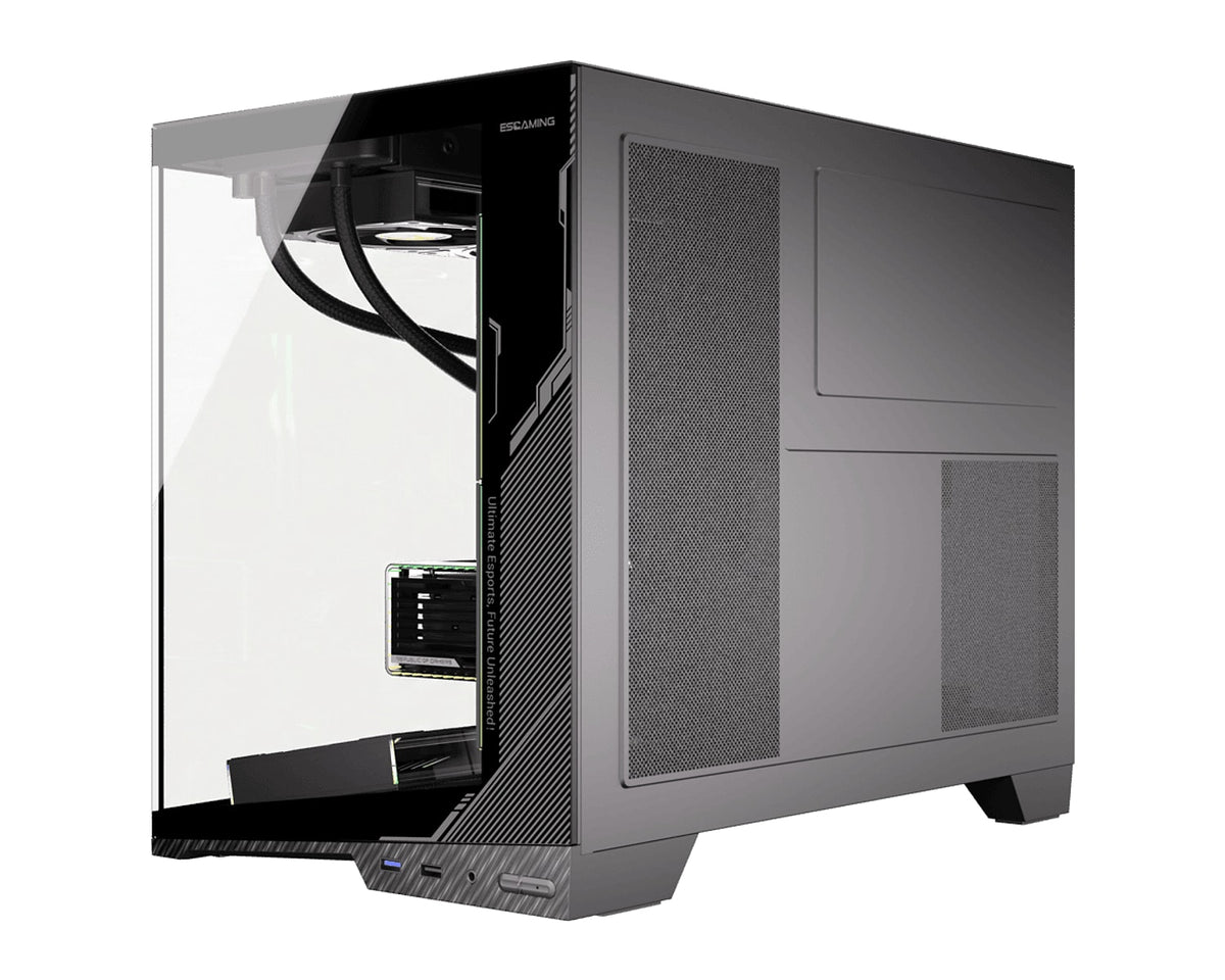 Gabinete Gamer ESGAMING Zero Micro-ATX Negro con 6 Ventiladores ARGB - foto 3
